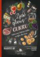 Okładka książki "Zjeść głowę cukru. Ilustrowana historia kuchni nie tylko dla dzieci" z produktami żywnościowymi.