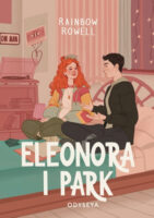 Okładka książki "Eleonora i Park" Rainbow Rowell przedstawia chłopaka i dziewczynę siedzących na łóżku.